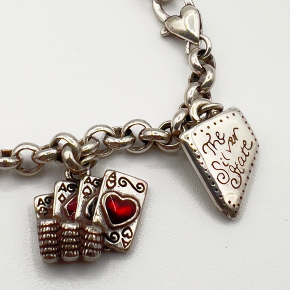 BRIGHTON Jewelry Las Vegas Nevada Casino Charm Bracelet 9” - Picture 7 of 10